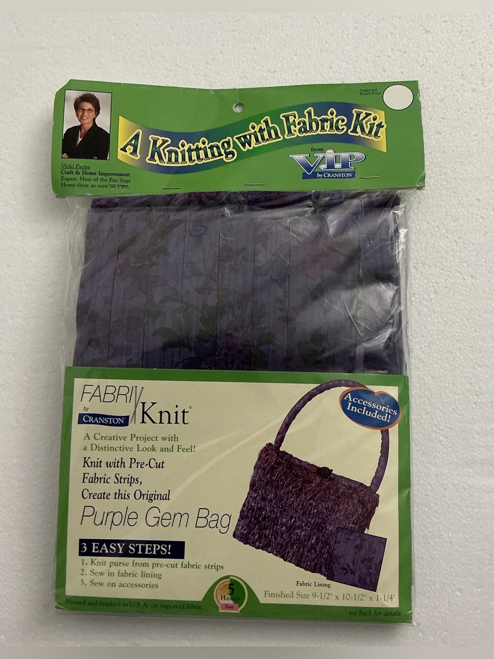 FABRI Knit Purple Gem Tote Bag Kit - Purple